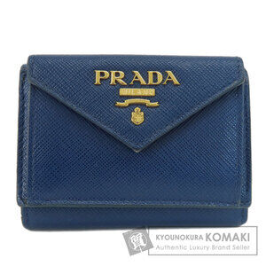 Prada Saffiano Leather Tri Fold Wallet